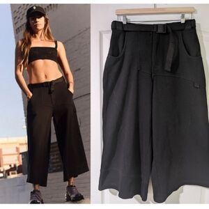 NEW FP Movement | Ollie Wide-leg Cropped Pants In Black